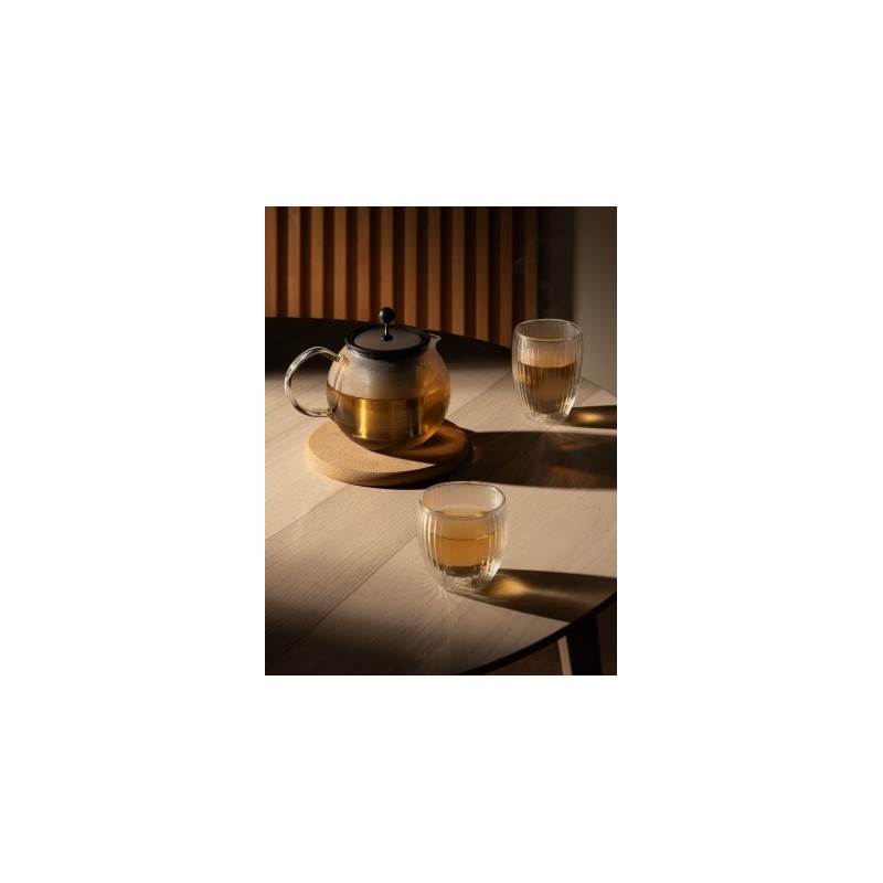 Bodum Pavina Double Wall Glasses with Ribs 320ml