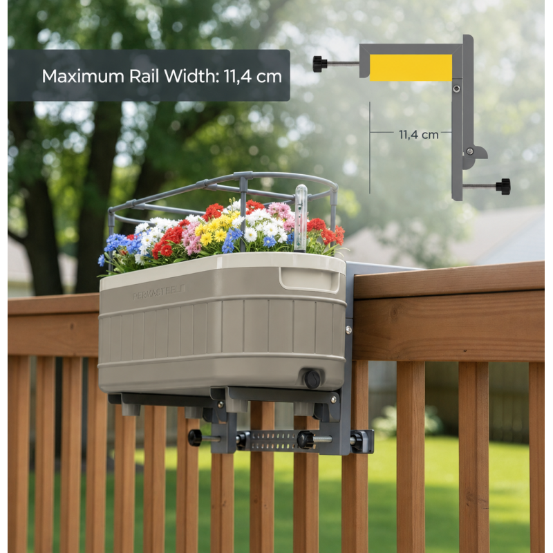 Самополивающийся балконный ящик Permasteel  Белый