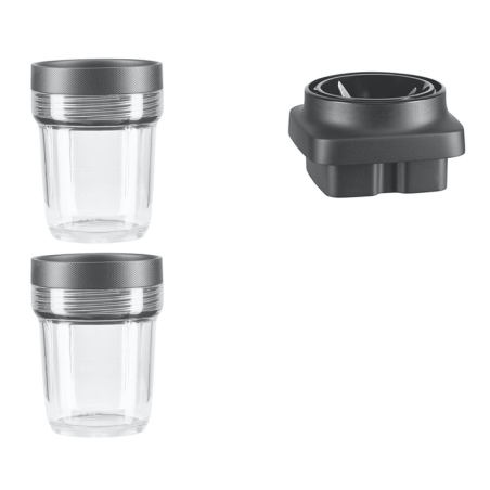 2 x 200ml indeliai mažiems kiekiams su peiliuko įtaisas